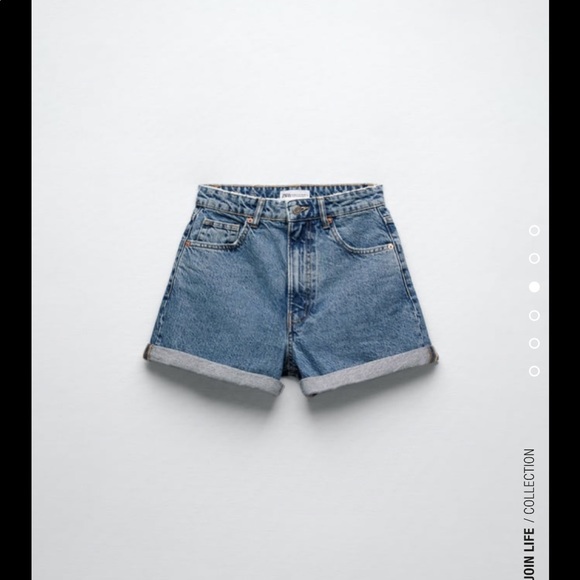 Zara Mom Fit Denim Shorts. Size 4. High-rise, Loose Fit. Medium wash. - Picture 7 of 7